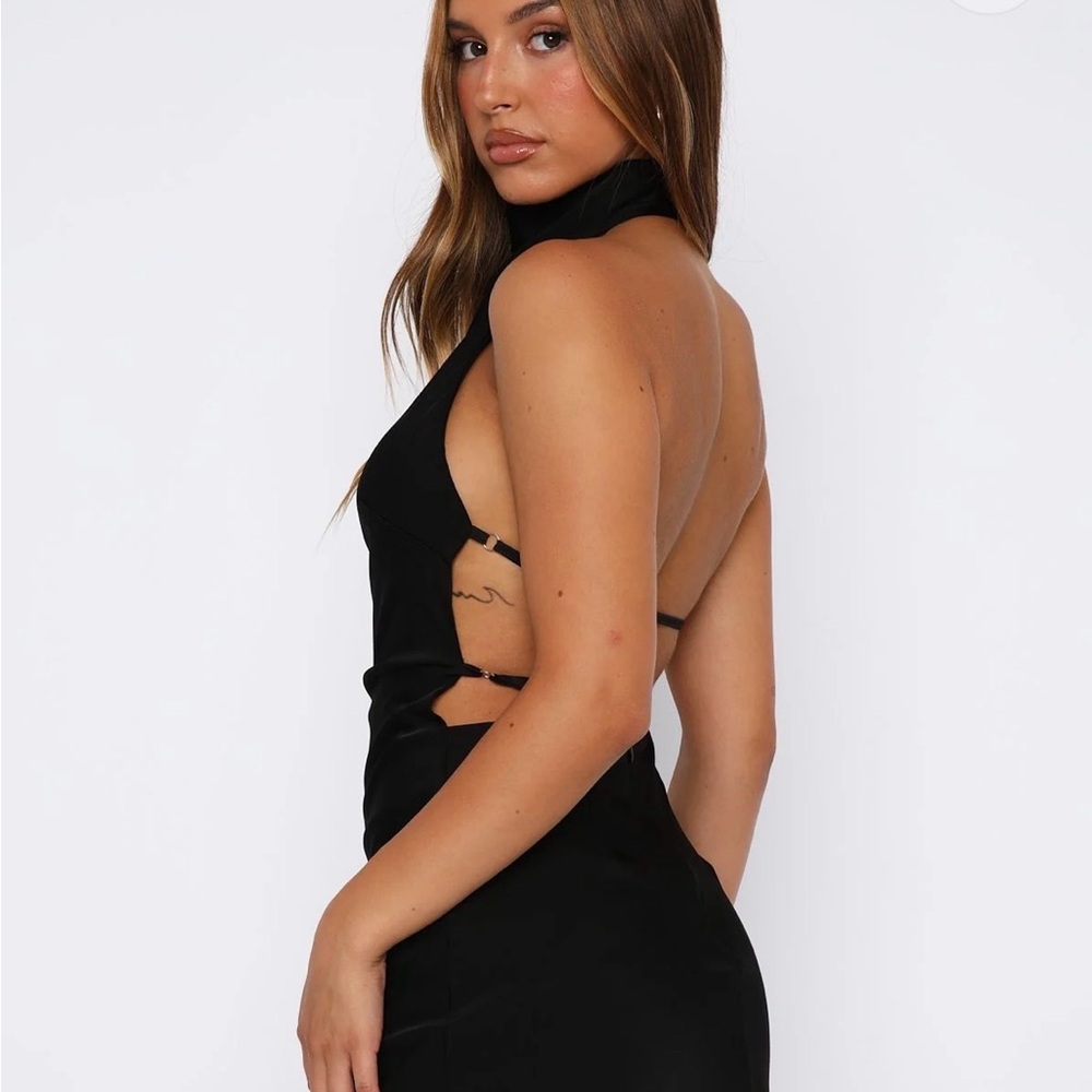 Black Cutout Backless Dress - Women